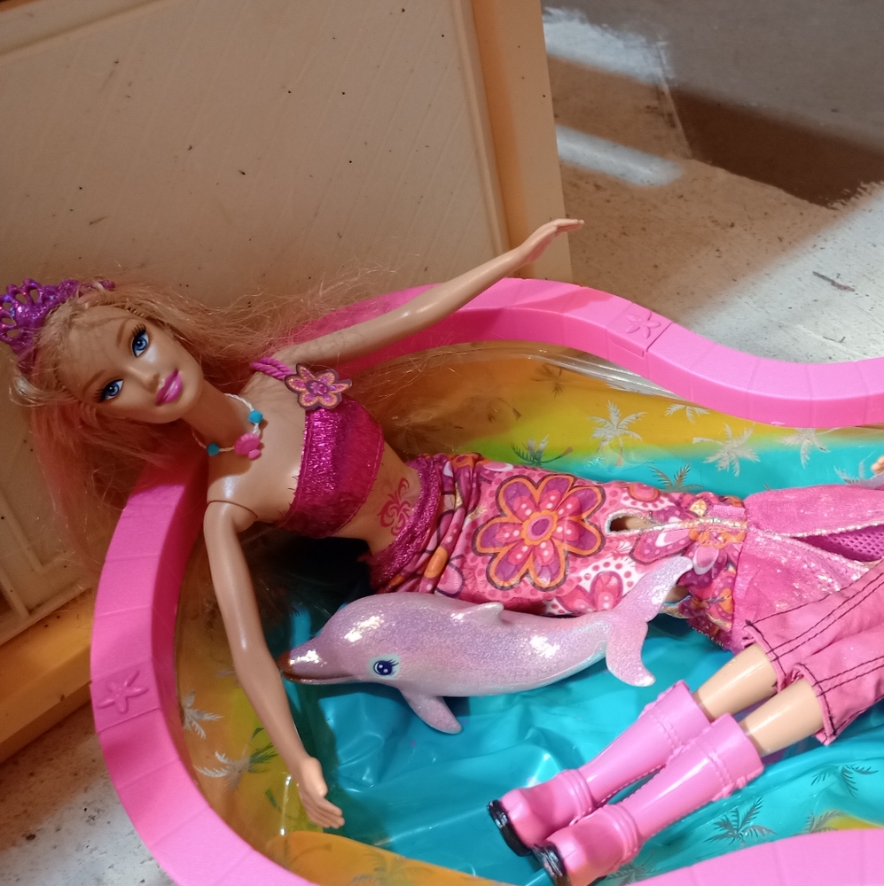 Barbie in a Mermaid Tail Barbie Merliah Doll & Zuma the dolphin toy